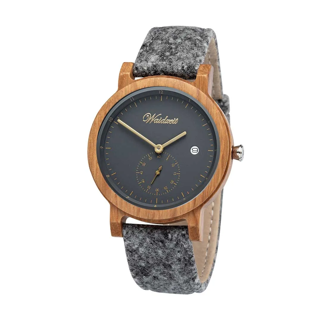 Waidzeit Barrique Alpine Men anthracite with loden strap