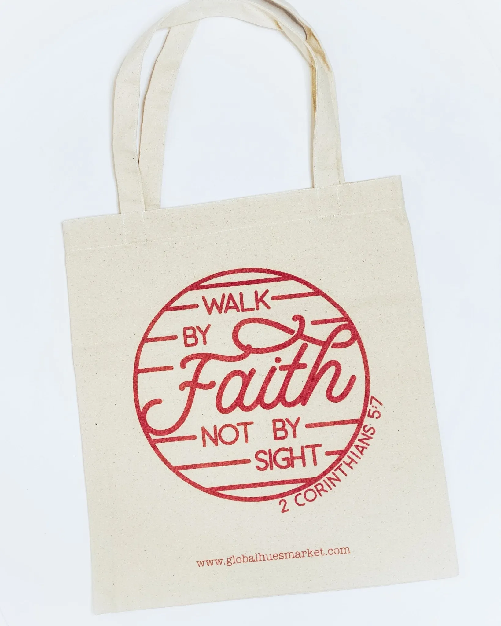 Walk by Faith Canvas Tote