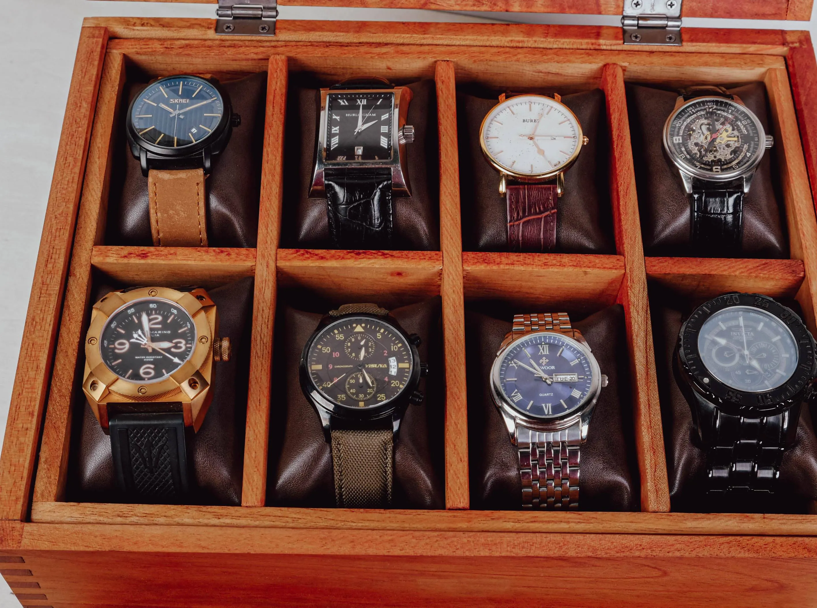 Watch Box with Two Drawers for 8 Watches Cedar Wood