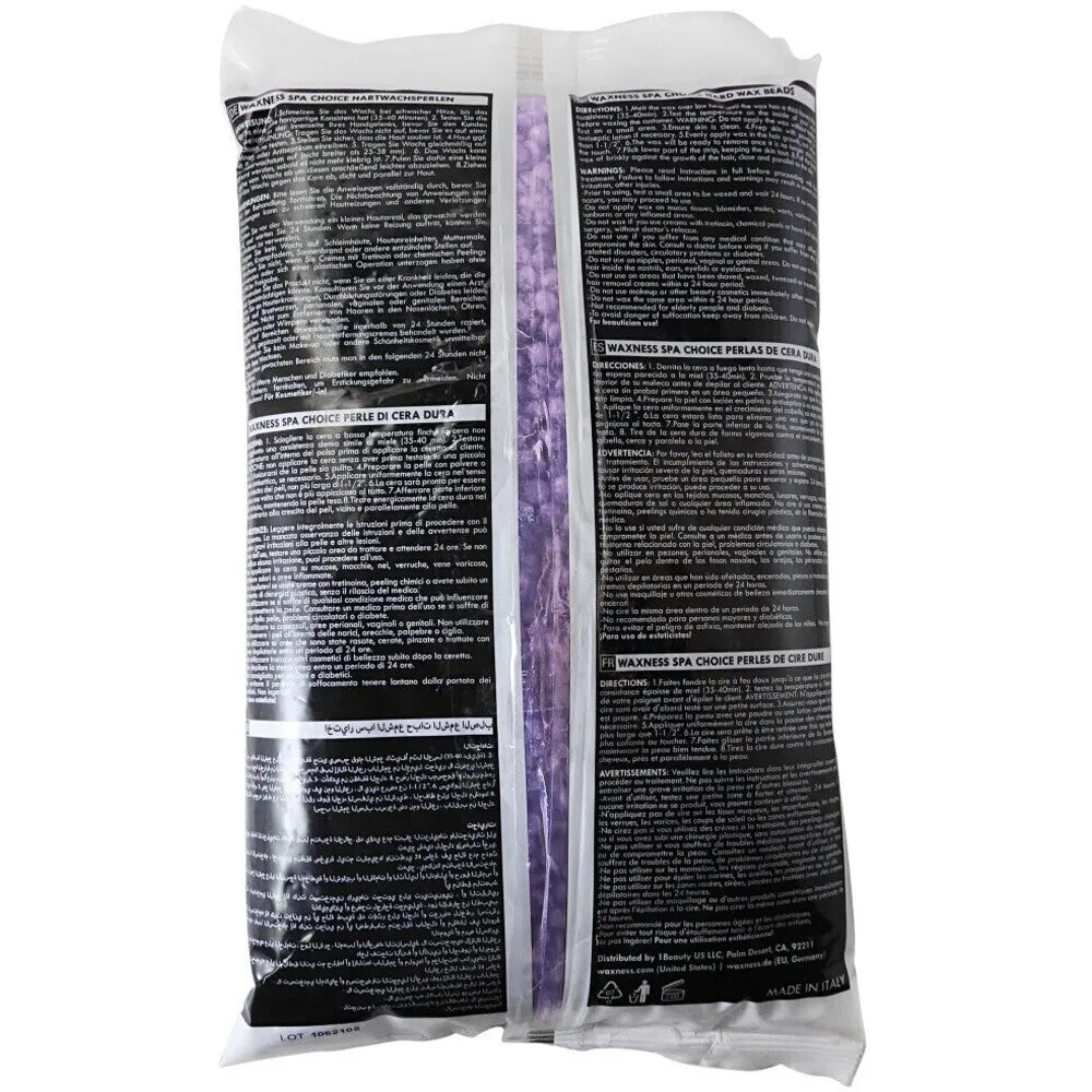 Waxness Spa Choice Metallic Tourmaline Demi Creamy Hard Wax Beads - Made in Italy / 2.2 lbs. - 35.27 oz. - 1 kg. Each X 4 Bags = 8.8 Lbs