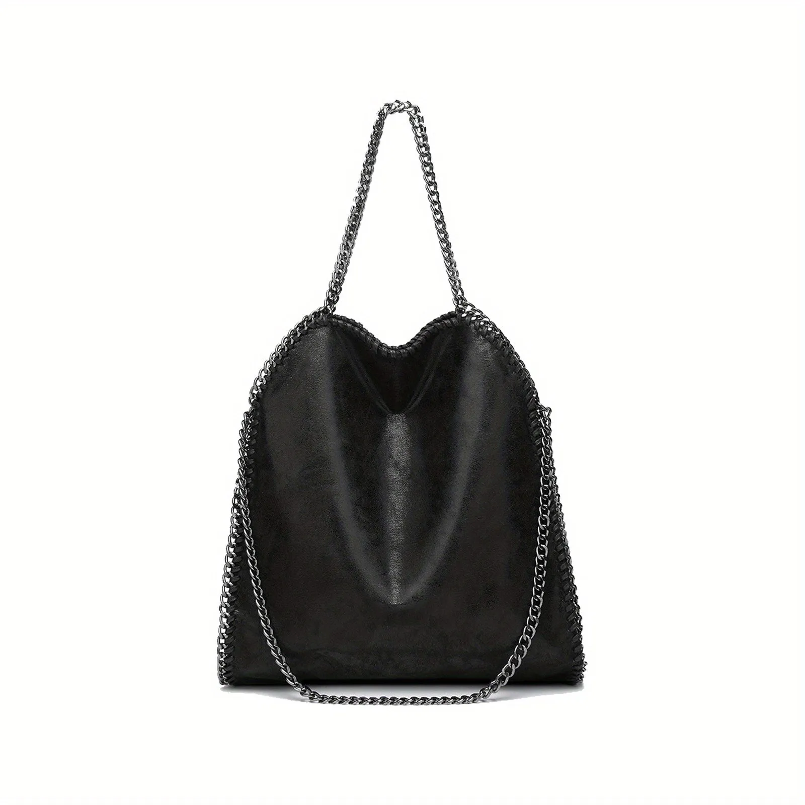 Womens Handbags Soft Leather Fashion Designer Top-Handle Casual Pocket Ladies Tote Portable Chain Large Shoulder Crossbody Bags Black Birthday Present