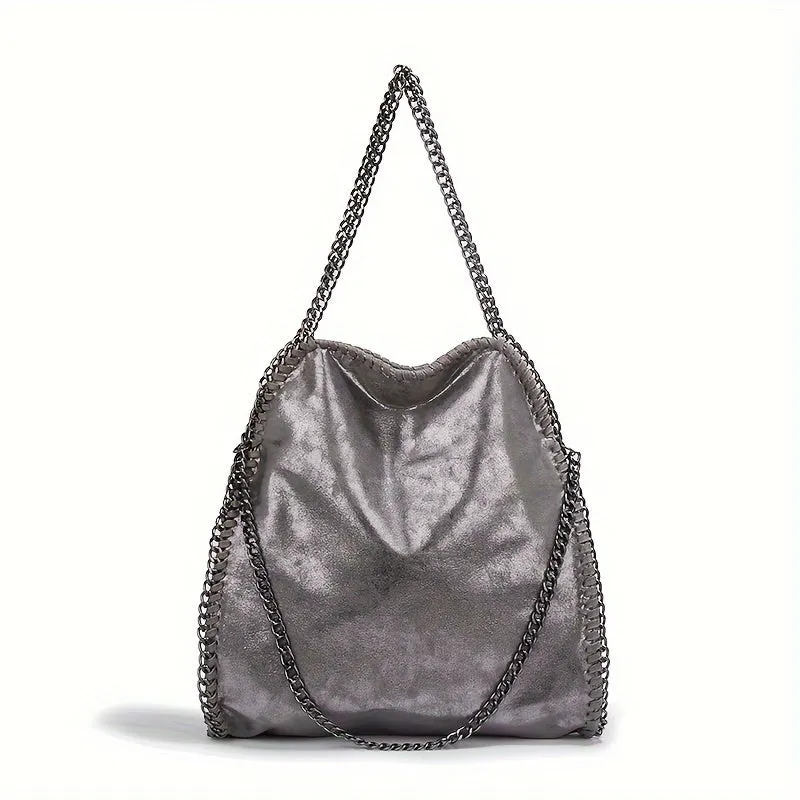 Womens Handbags Soft Leather Fashion Designer Top-Handle Casual Pocket Ladies Tote Portable Chain Large Shoulder Crossbody Bags Black Birthday Present