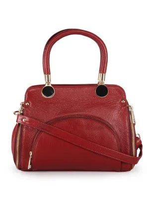 Women's Leather Handbag With Sling Strap