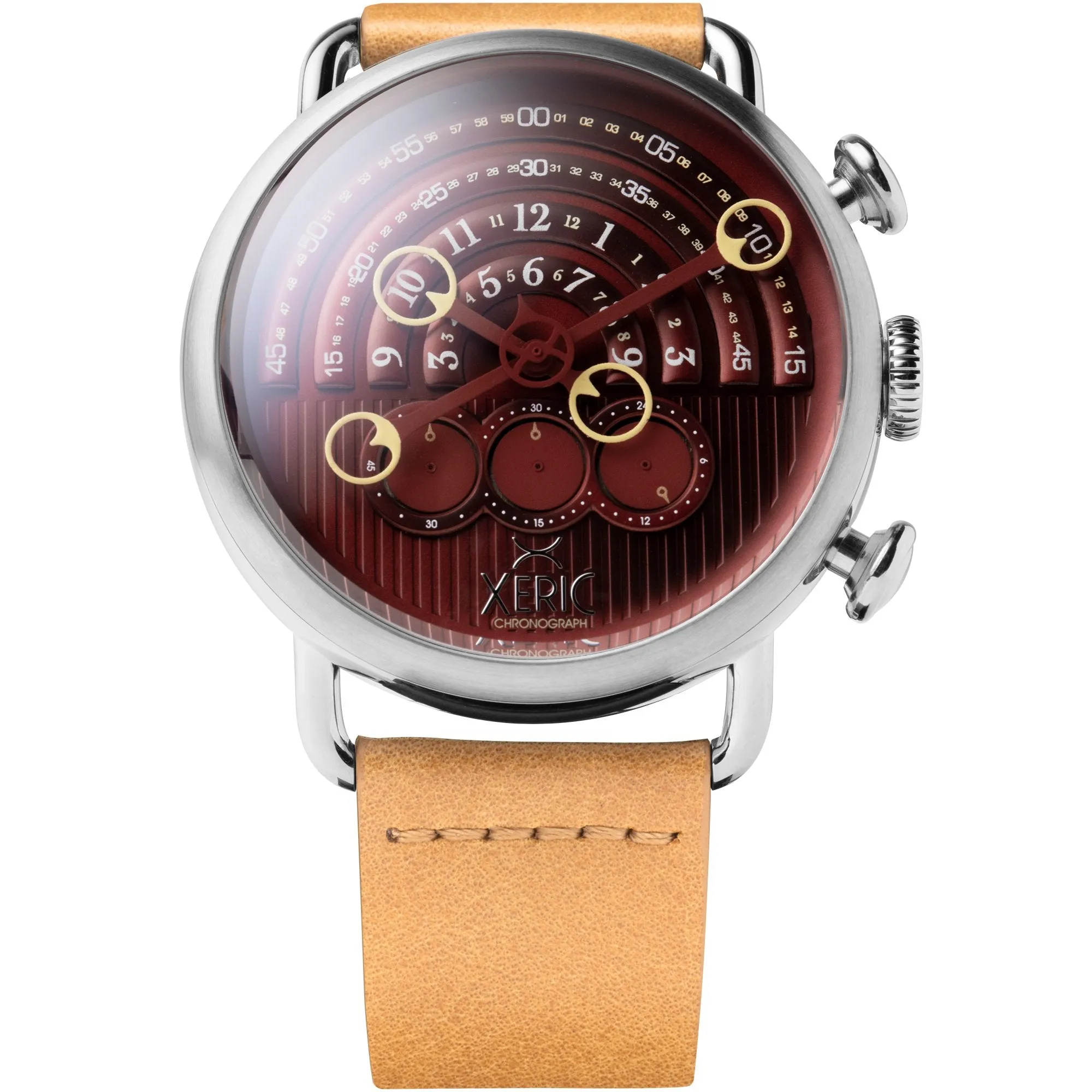 Xeric Halograph Chrono Sapphire Silver Oxblood