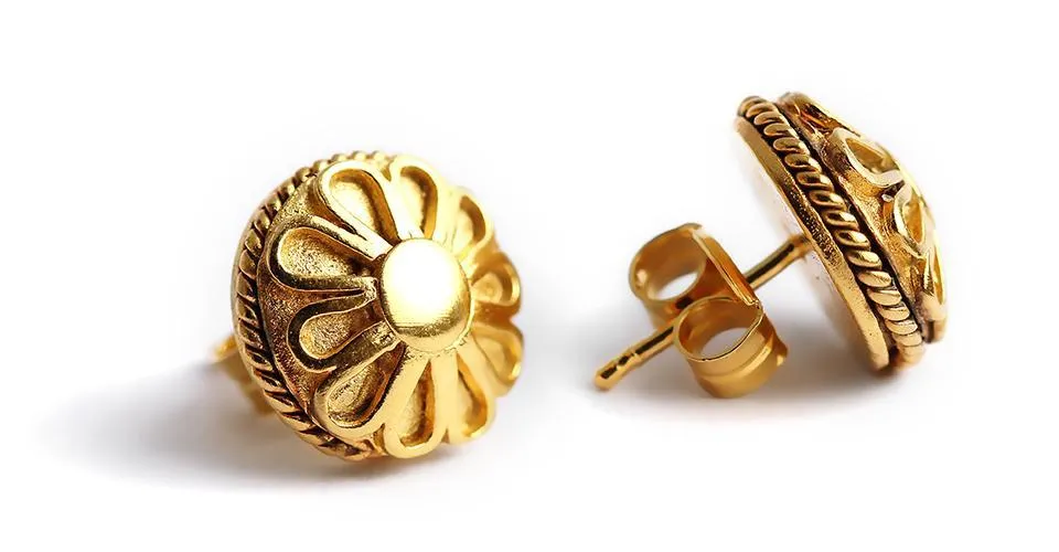 Yoga jewelry- gold and real custom jewelry stud