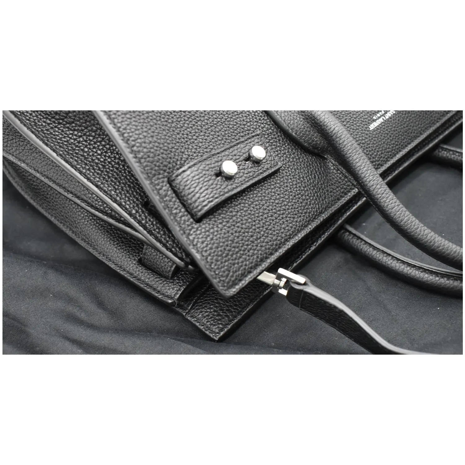 YVES SAINT LAURENT Sac de Jour Small Grained Leather Shoulder Bag Black