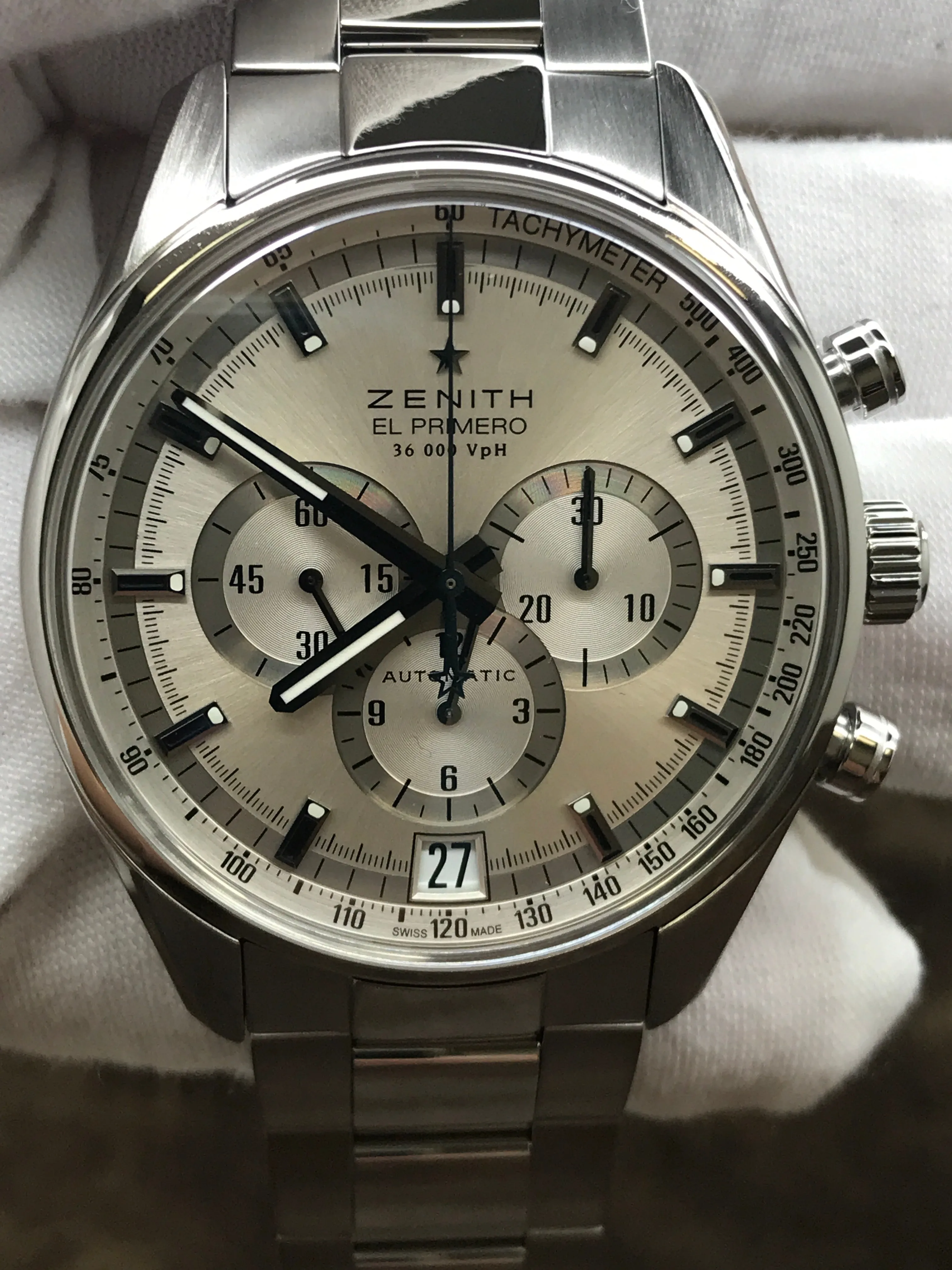 Zenith El Primero 36,000 VPH 03.2040.400/69.C494 Silver Dial Automatic  Men's Watch