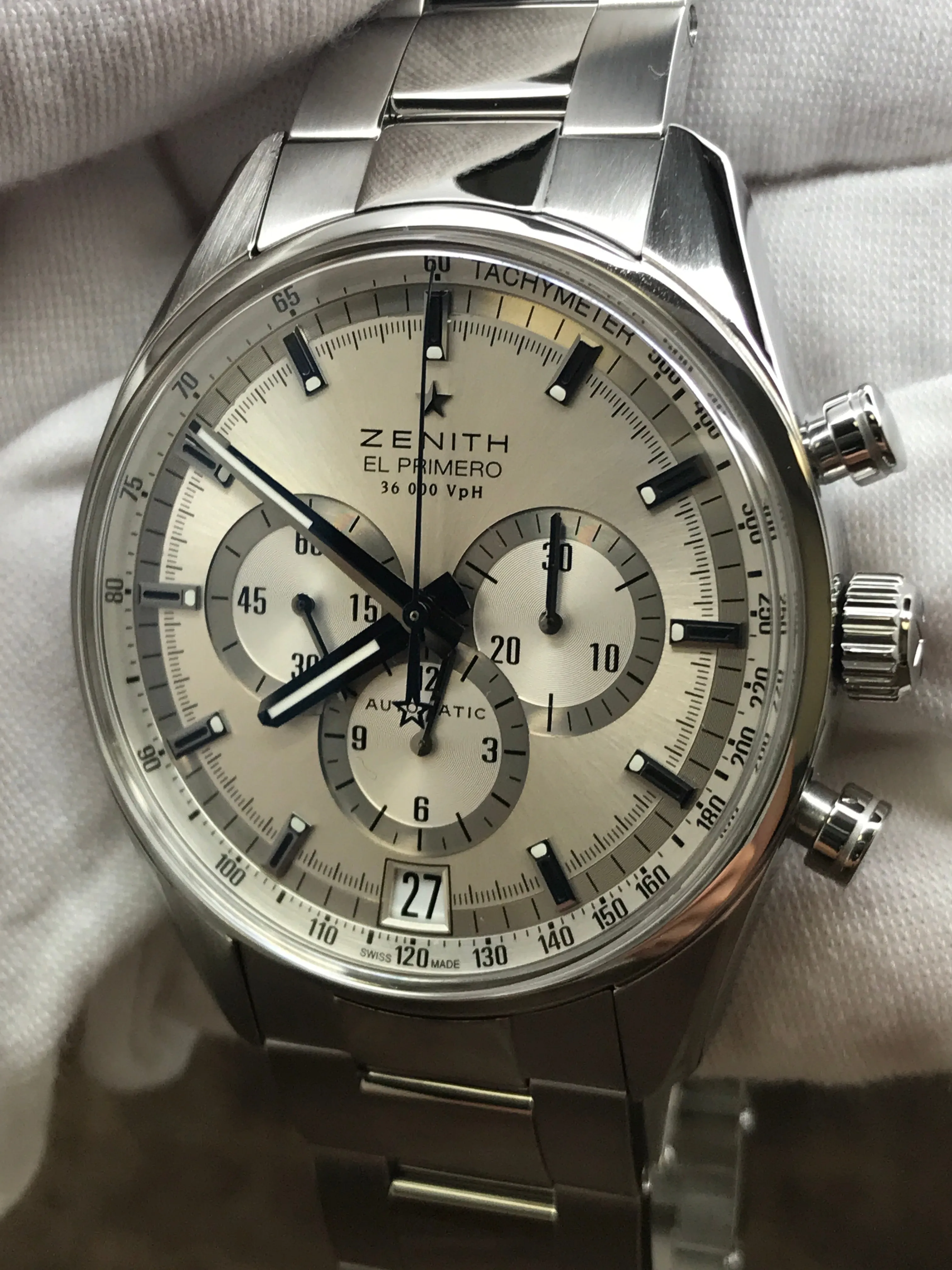 Zenith El Primero 36,000 VPH 03.2040.400/69.C494 Silver Dial Automatic  Men's Watch