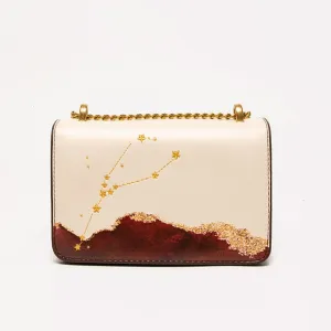 Zodiac Taurus Embroidery Crossbody Bag