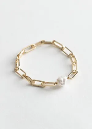 ZOE CHAIN PEARL BRACELET